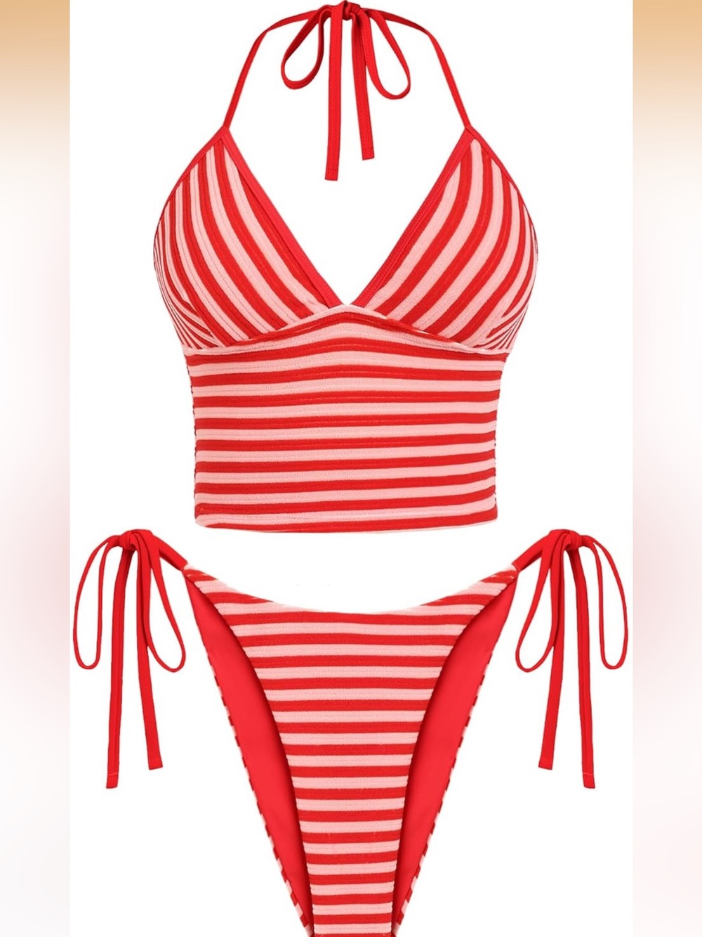 Halter V Neck Tankini Sets Striped Bikini M. 670/bb18-2:v